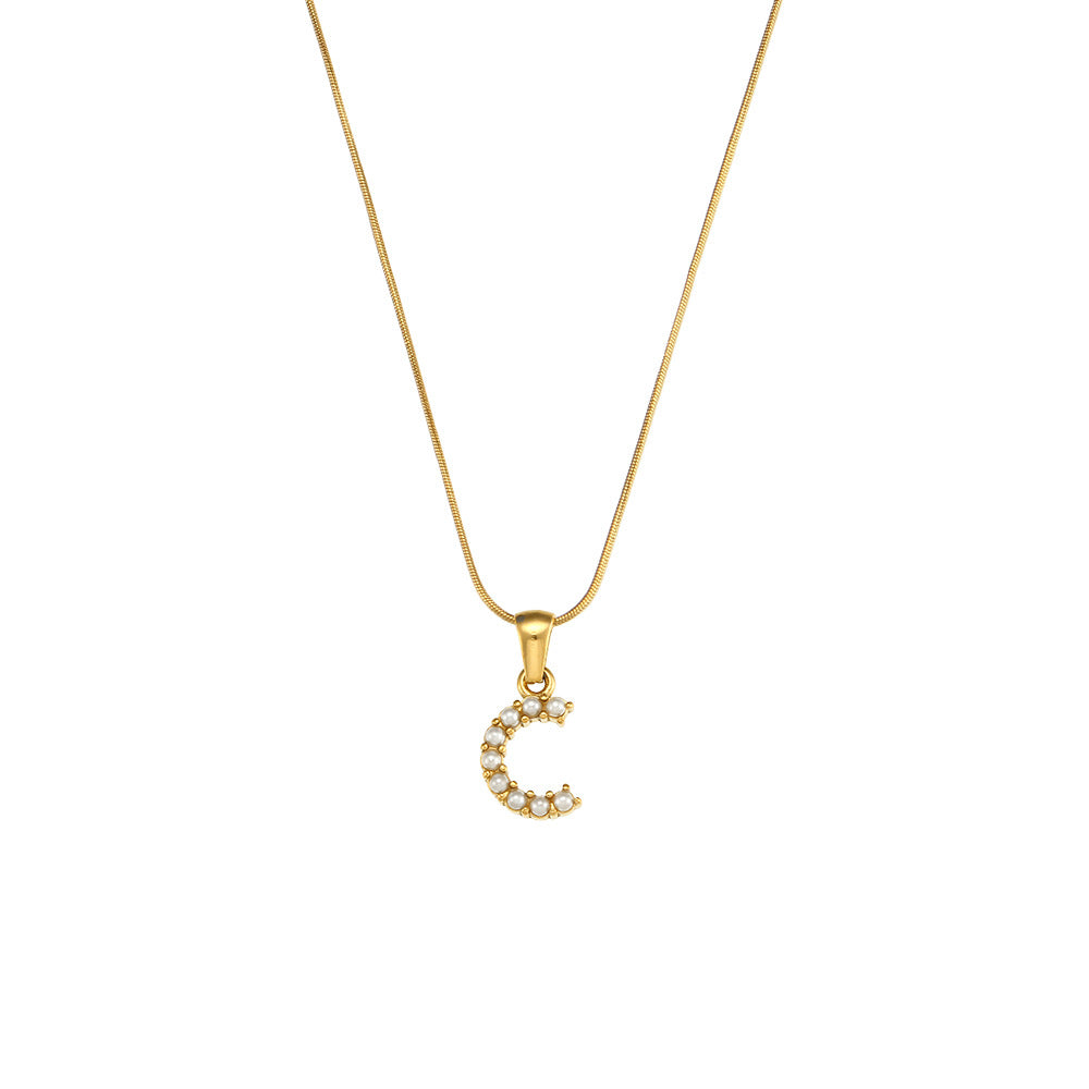 Collana con ciondolo a lettera - Oro 18K