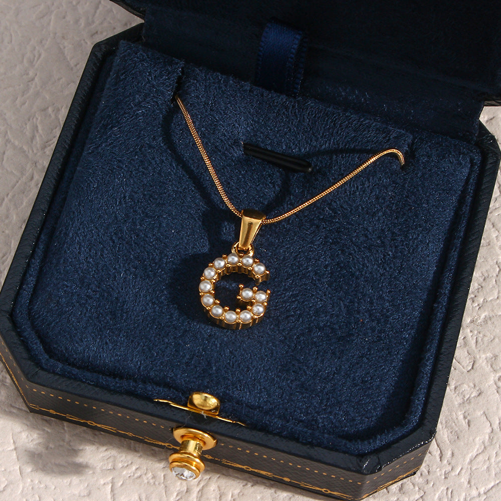 Collana con ciondolo a lettera - Oro 18K