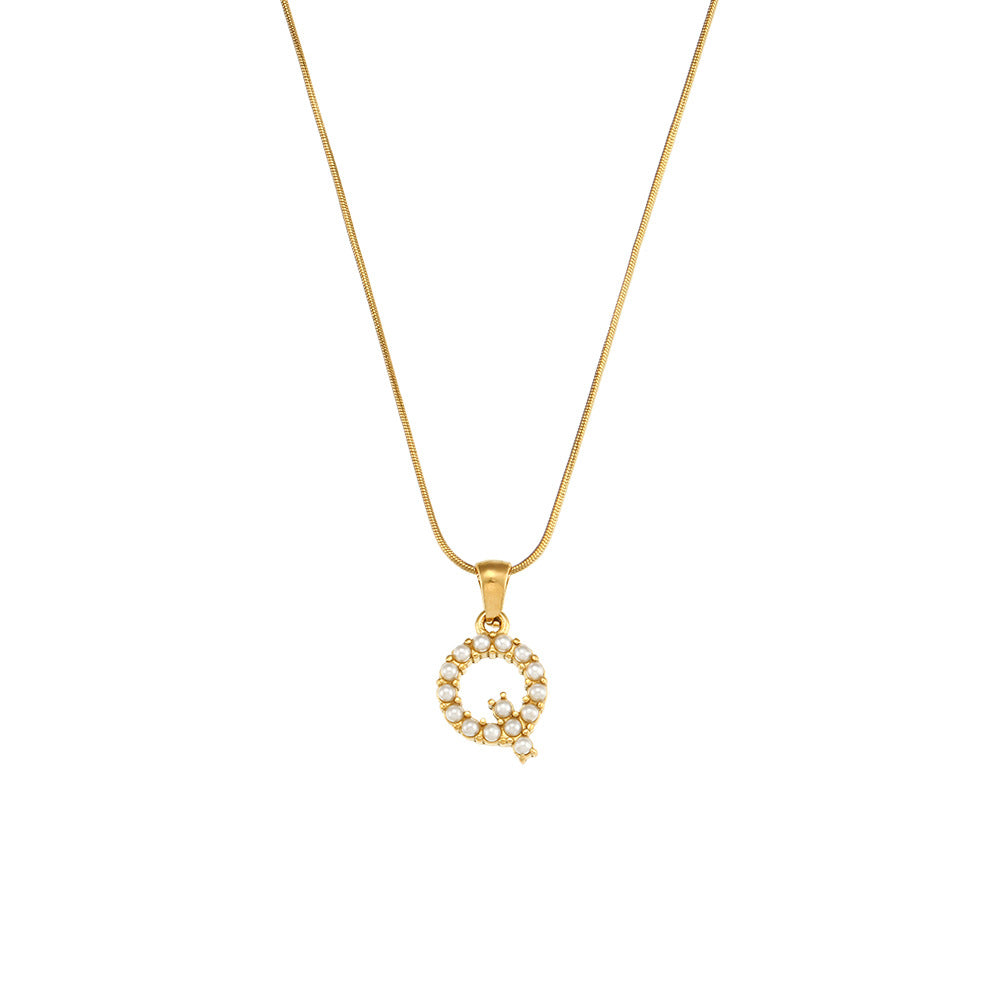 Collana con ciondolo a lettera - Oro 18K