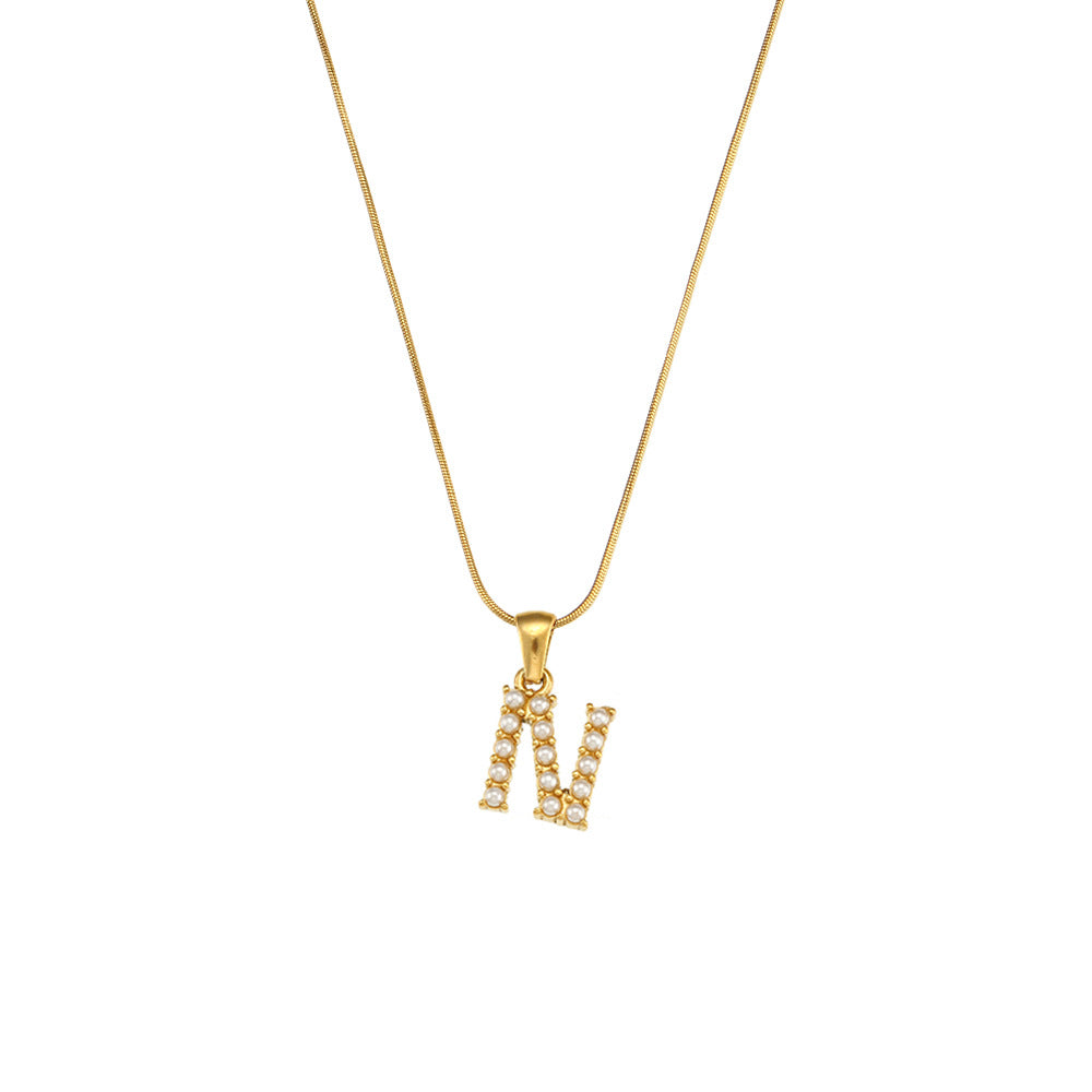 Collana con ciondolo a lettera - Oro 18K