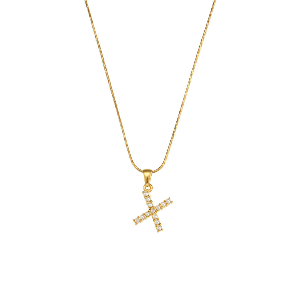 Collana con ciondolo a lettera - Oro 18K