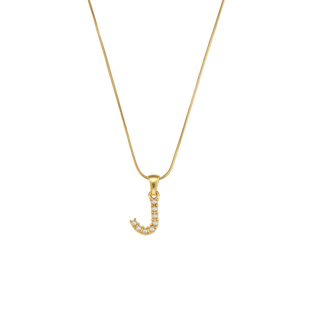Collana con ciondolo a lettera - Oro 18K