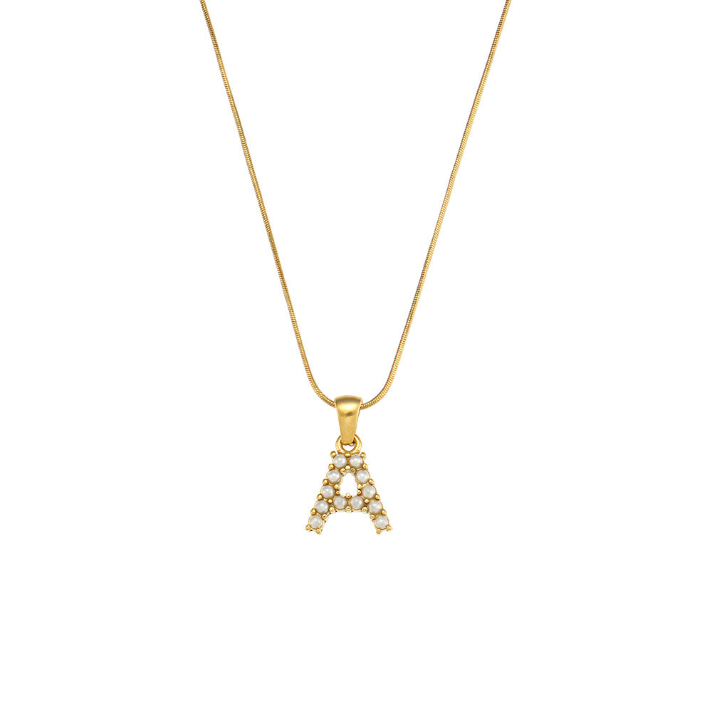 Collana con ciondolo a lettera - Oro 18K