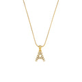 Collana con ciondolo a lettera - Oro 18K