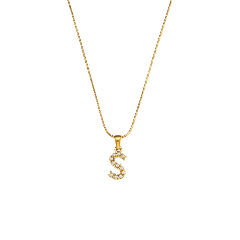 Collana con ciondolo a lettera - Oro 18K