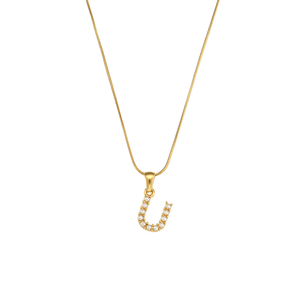 Collana con ciondolo a lettera - Oro 18K