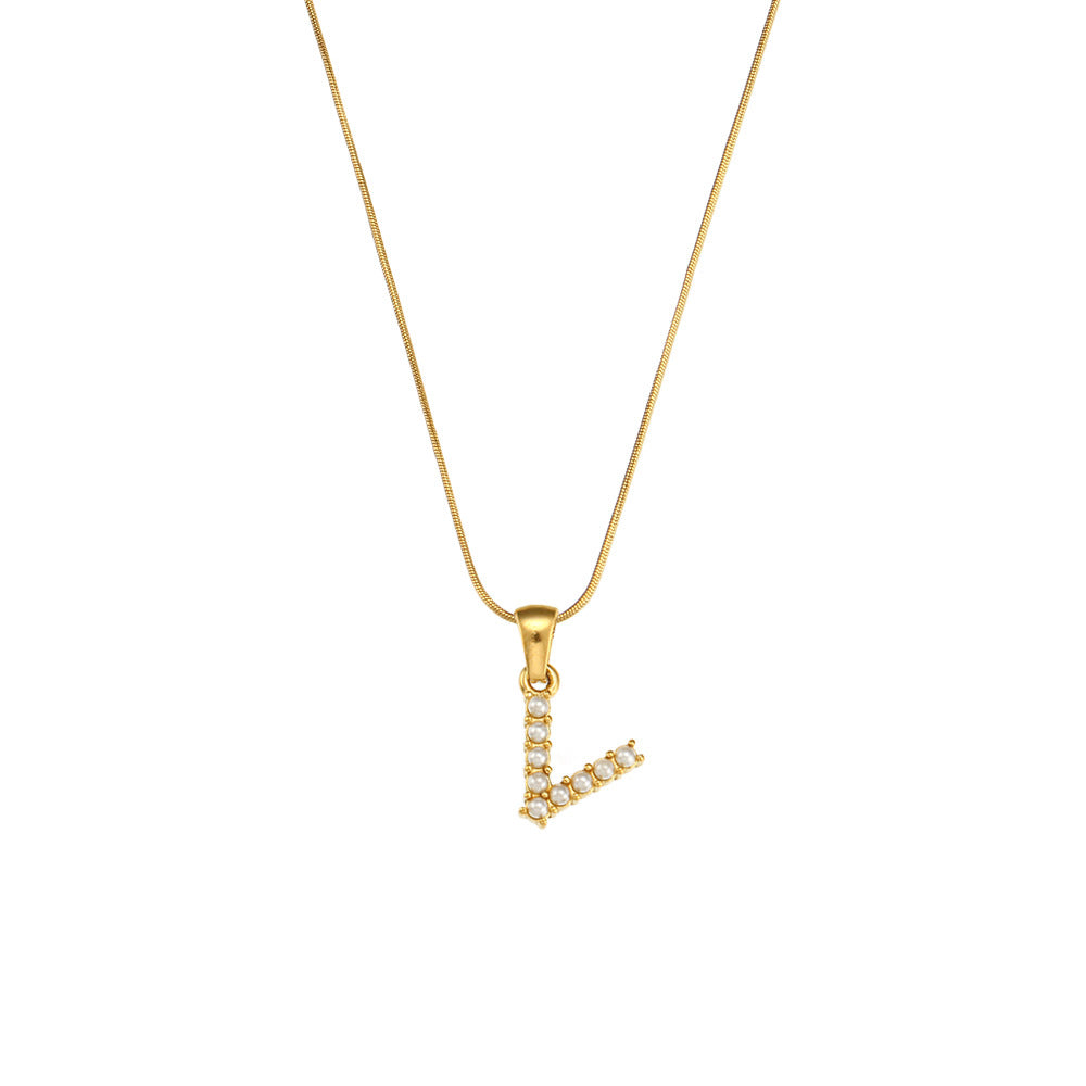 Collana con ciondolo a lettera - Oro 18K
