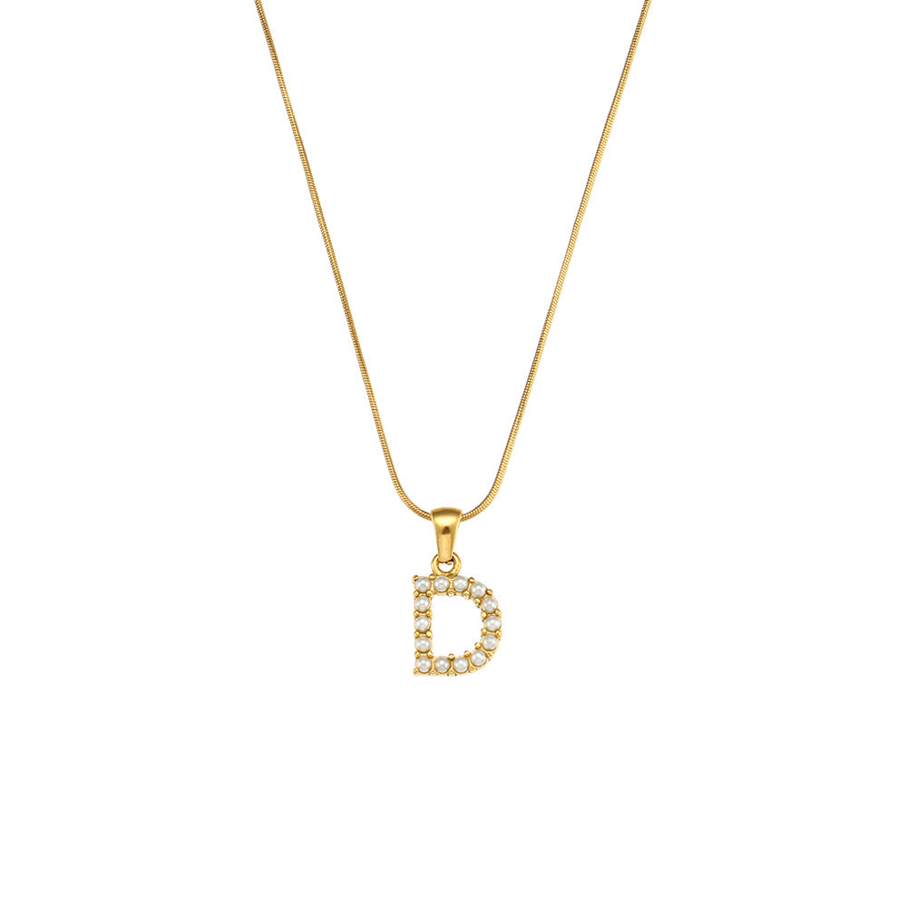 Collana con ciondolo a lettera - Oro 18K