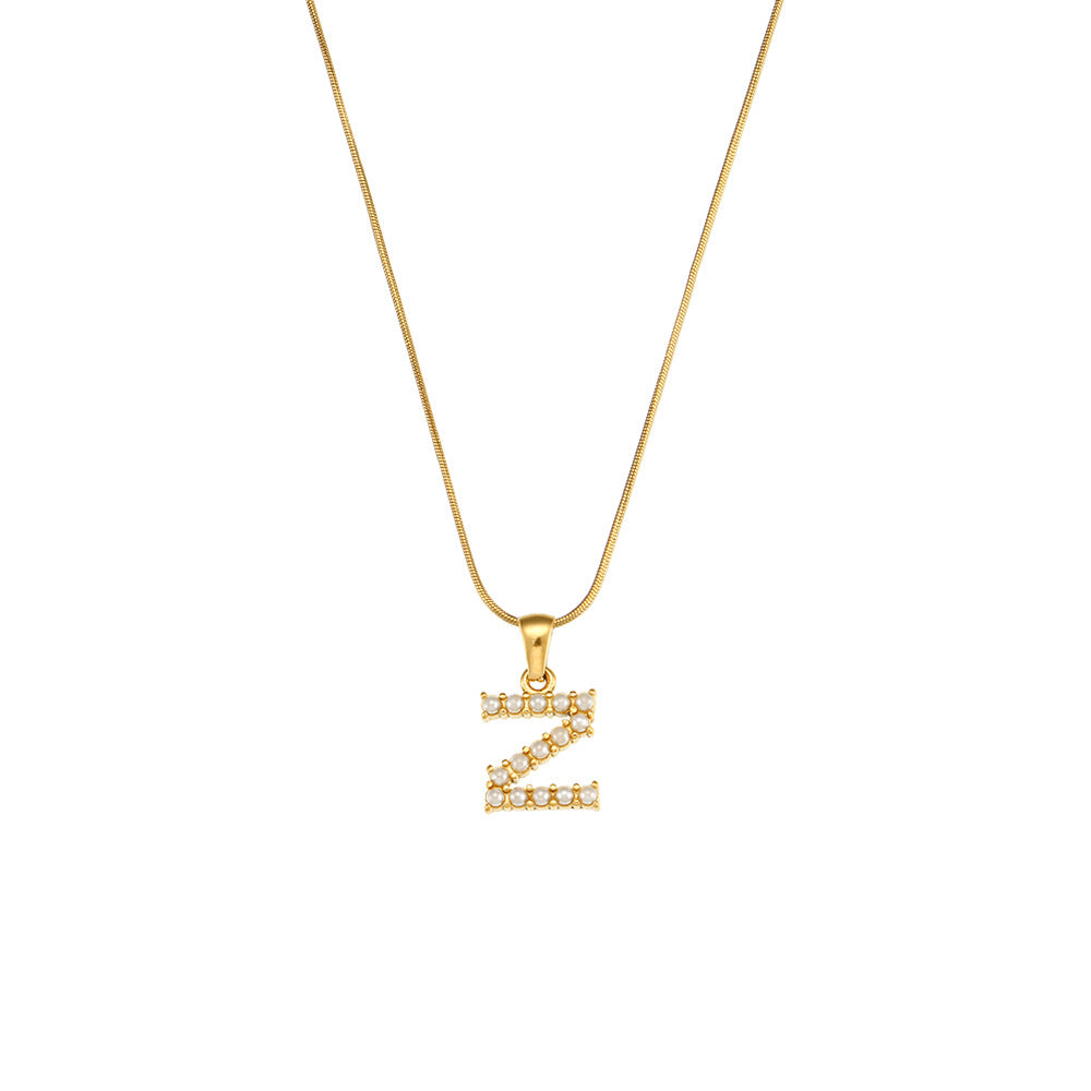Collana con ciondolo a lettera - Oro 18K