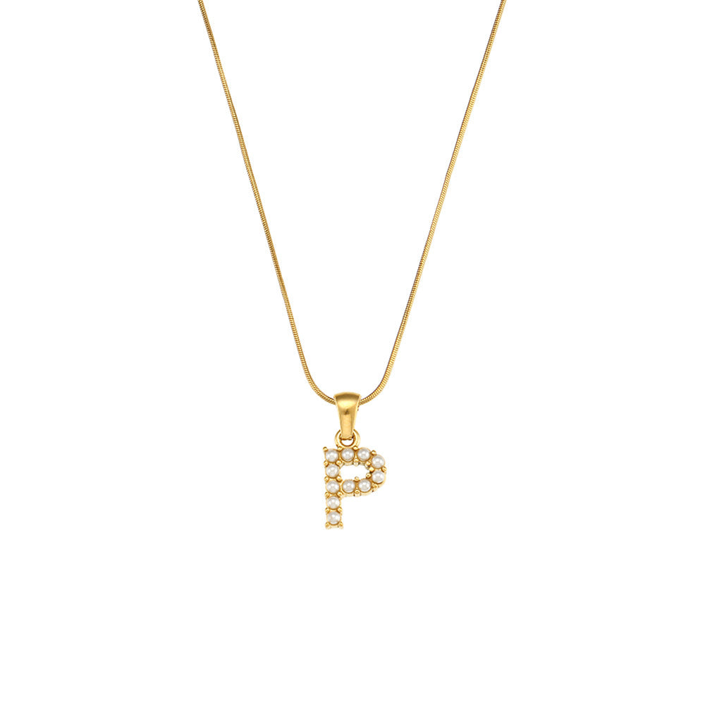 Collana con ciondolo a lettera - Oro 18K