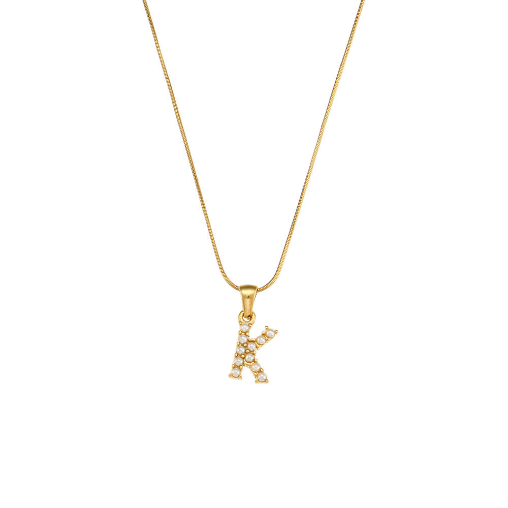 Collana con ciondolo a lettera - Oro 18K