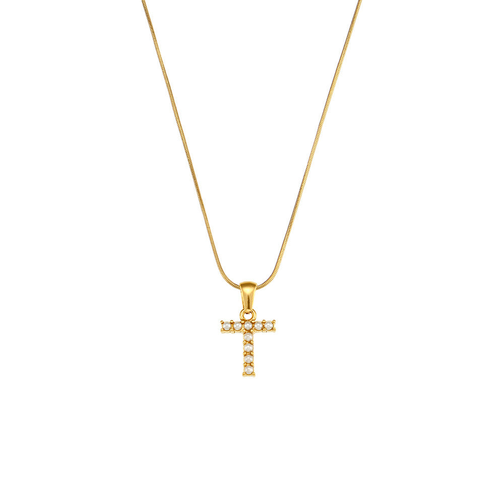 Collana con ciondolo a lettera - Oro 18K