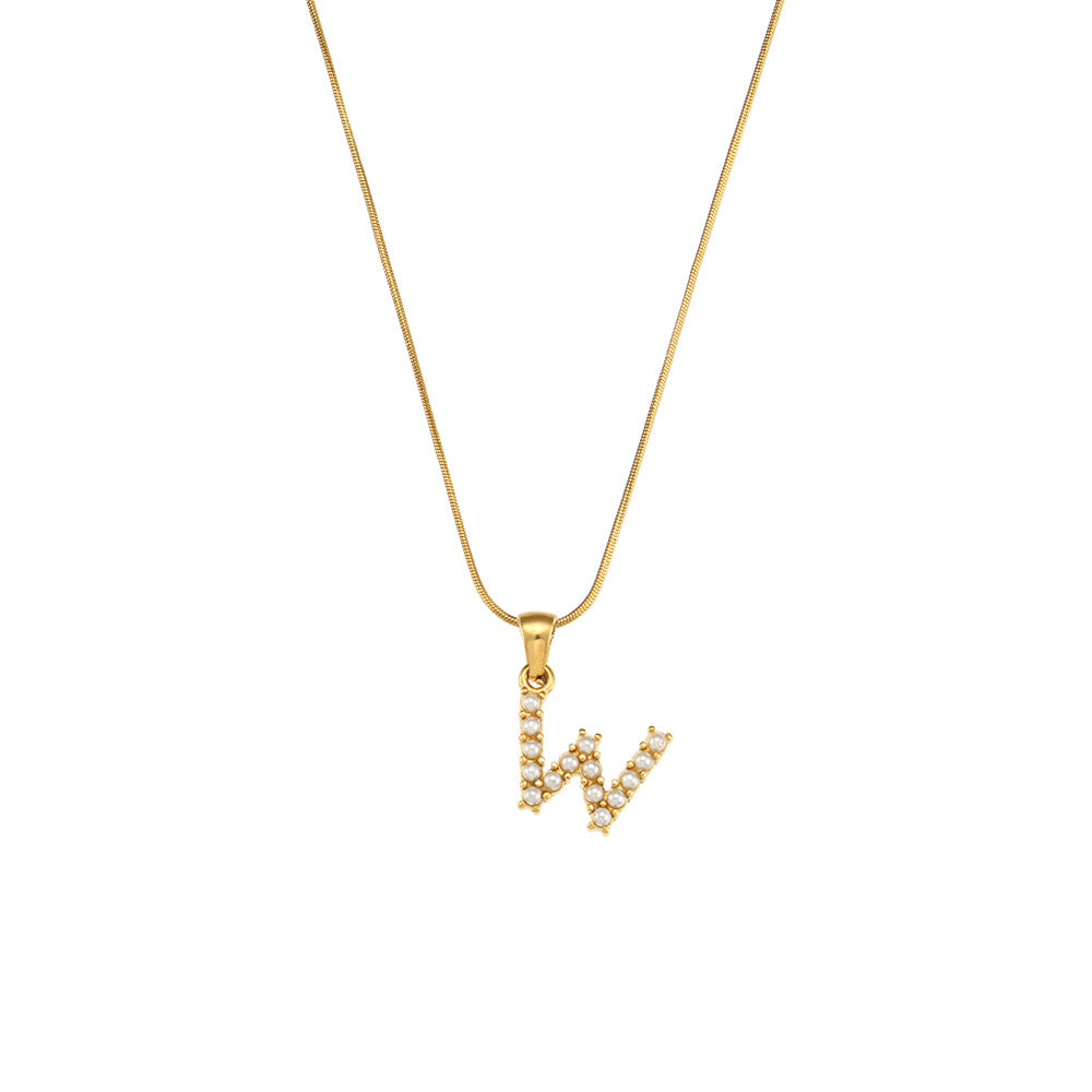 Collana con ciondolo a lettera - Oro 18K