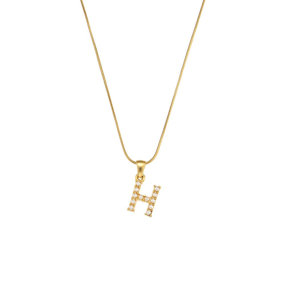 Collana con ciondolo a lettera - Oro 18K