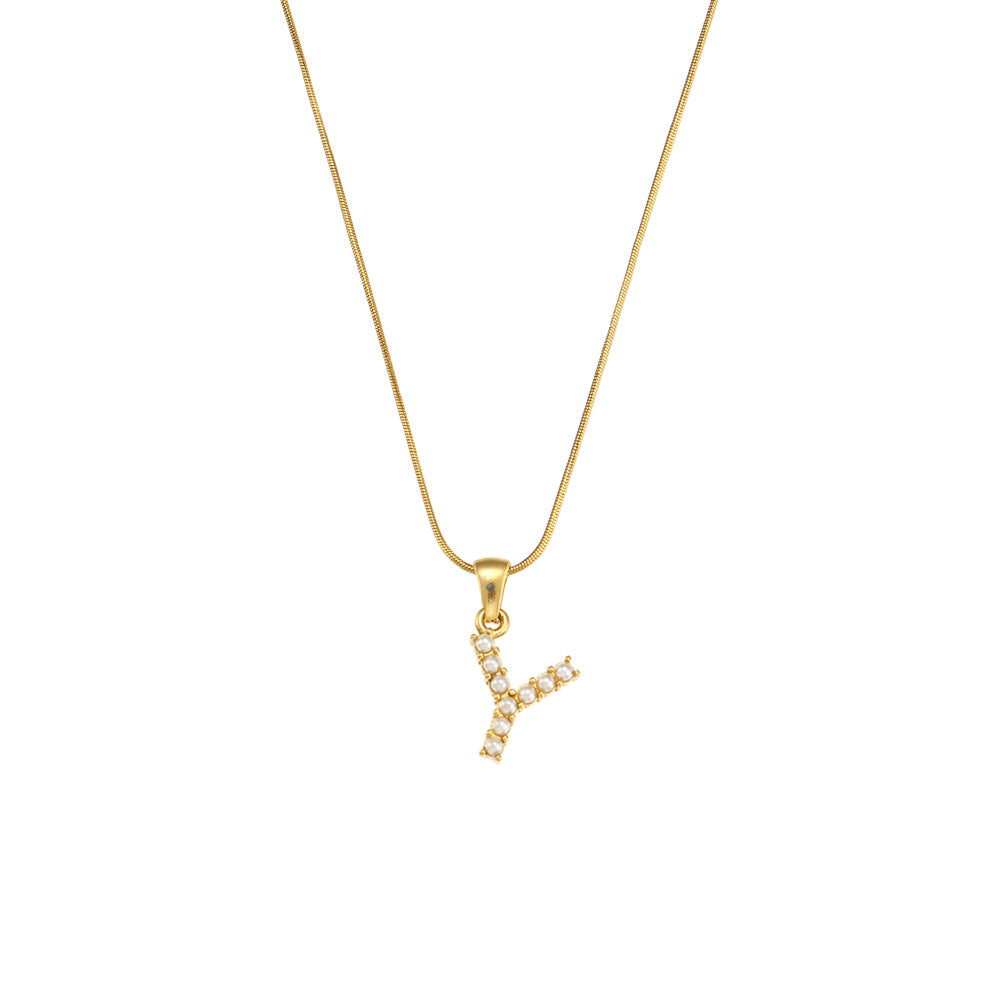 Collana con ciondolo a lettera - Oro 18K