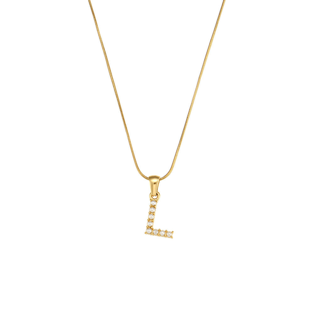 Collana con ciondolo a lettera - Oro 18K