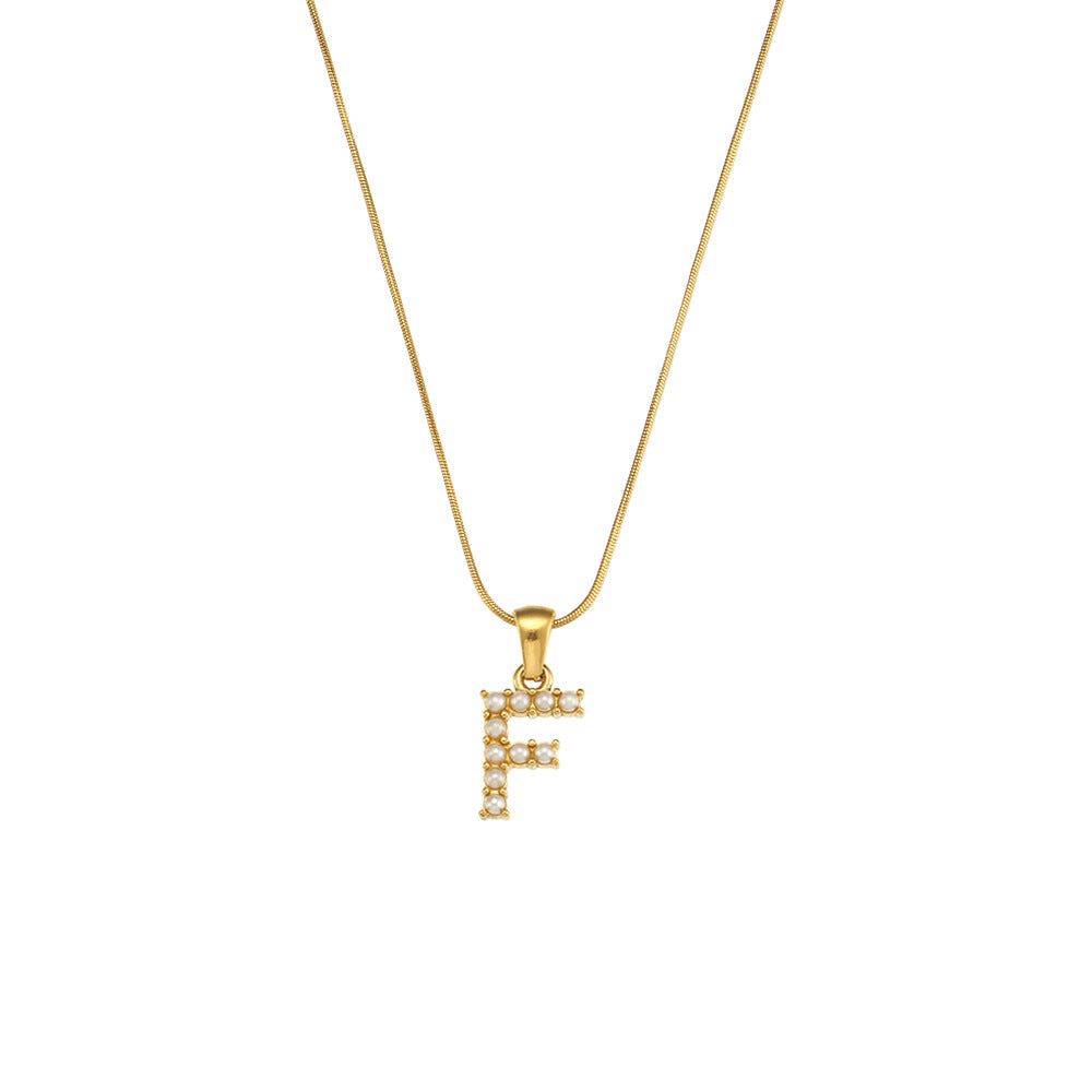Collana con ciondolo a lettera - Oro 18K